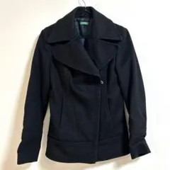 イタリア製✨ユナイテッドカラーズオブベネトン　ピーコート　Pコート　黒 ブラック