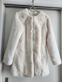 セシルマクビー　アイボリー ファー ロングコート