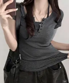 SHEIN ボーダー 半袖