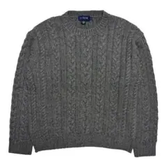 J.CREW ジェイクルー ケーブルニット ウール100% グレー S 3362
