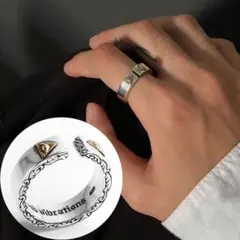 ♥️再販無し♥️指輪　メンズ　ユニセックス　シルバー　シンプル　フリー　人気