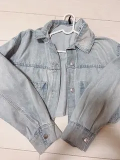 H＆Mライトブルー クロップドデニムジャケット