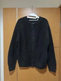 CRAFTダークグレー クルーネック ニットカーディガン