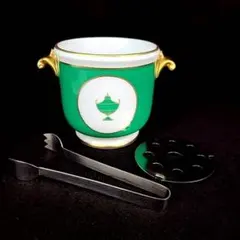 ●美品□リチャードジノリ　インペログリーン　アイスペール　トングつき 2のサムネイル
