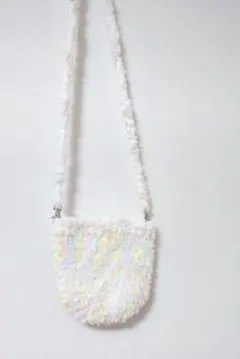 【セール】ショルダーバッグ ミニバッグ サコッシュ ポシェット　パステル　手編み