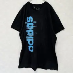 adidas アディダス Tシャツ 半袖 黒 XL ロゴ スポーツ メンズ 古着のサムネイル