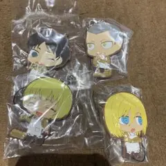 一番くじ　進撃の巨人　H賞　ちみキャララバーストラップ　　４種セット