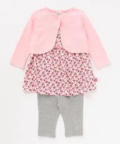 新品￥8800組曲クミキョク3点セットアップ80cmボレロワンピース女の子ベビー