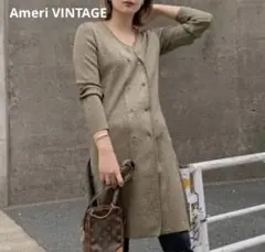 アメリヴィンテージ　Ameri Vintage ラメカーディガン　カーキのサムネイル