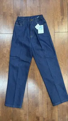 レディース JUST TIME ストレートデニムパンツ ブルー Mサイズ