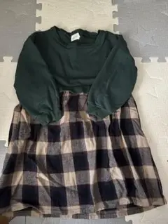 チェック柄ワンピース