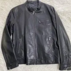 美品　PS PAUL SMITH シングル ライダース レザージャケット L Yahoo!オークション - 【美品・黄金Lサイズ】 PS Paul Smith