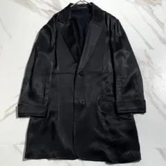 入手困難 ヨウジヤマモトプリュスノアール ロングジャケット レーヨン 黒 L位