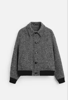 ZARA コントラストテクスチャジャケット