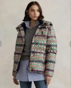新品タグ付き♡ラルフローレン♡フェア アイルプリント ダウン ジャケットのサムネイル
