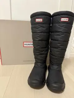 美品☆HUNTER ☆ハンター☆ブラック ロングブーツ☆スノーブーツ☆昨年購入☆
