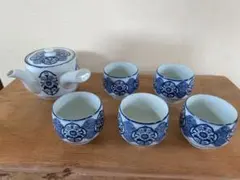 茶器5点セット 急須 菊 湯呑み
