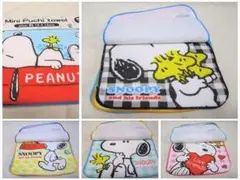 スヌーピー ミニタオル5枚組 ハンカチ ピーナッツ*B