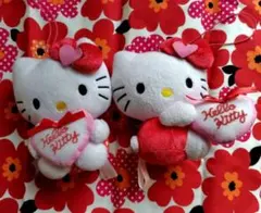 ハローキティ ぬいぐるみ ハート付き2個セット