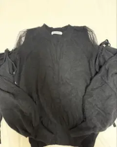 snidel シースルーニット ブラック Fサイズ