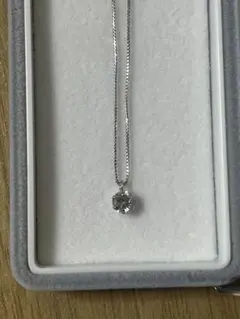 一粒ダイヤ 0.3ct プラチナチェーン【刻印】Jewelry SUEHIRO