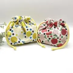 ミニ巾着2点セット｜小物整理・おやつ入れ・アクセサリー収納に◎ プチギフトにも