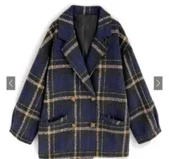 GRL チェック柄ツイードショートコート[snk978]