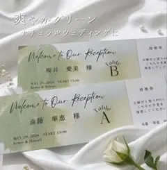 エスコートカード ドレス色当てクイズ ウェディング 投票券付 席札 結婚式