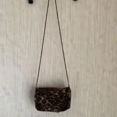 ☆値下げ☆ヒョウ柄ファーショルダーバッグ