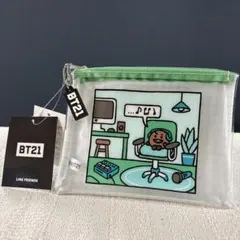 【BTS】BT21⭐︎ SHOOKY⭐︎PVCポーチ　フラットポーチ クリアケース
