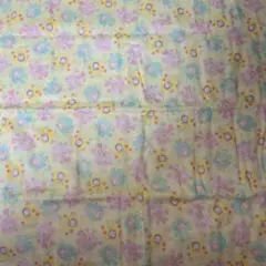 キャラクター柄 ガーゼ生地 イエロー　ディズニープリンセス