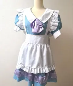 アリス風可愛い〜♡水色フリルメイド服