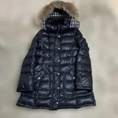 はら【バーバリーブルーレーベル】ロングダウンコート BURBERRY BLUE LABEL 美品 バーバリーブルーレーベル 裏ノバ