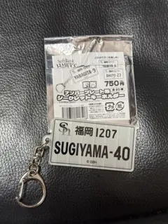 ホークス 鷹祭 ナンバープレート風シークレットキーホルダー 杉山一樹 選手のサムネイル