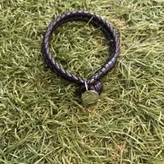BOTTEGA VENETA ブラックレザーブレスレットのサムネイル
