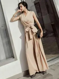 エレガントで上品♡ワイドパンツドレス