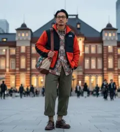 THE NORTH FACE フリースジャケット オレンジ/BLACK