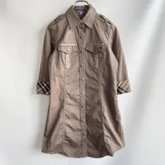 BURBERRY BLUE LABEL シャツワンピース ノバチェック 七分袖
