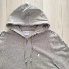 Champion グレー フルジップ パーカー
