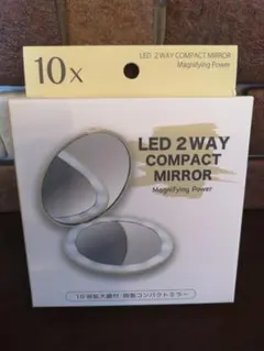 新品　手鏡 化粧鏡 両面コンパクトミラー 折りたたみ 10倍拡大鏡 女優 メイク