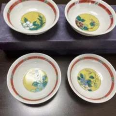 九谷焼　和風花柄皿セット