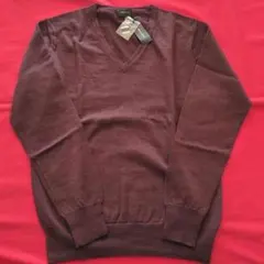 【新品】TAKAQ MALE & CO. Vネックセーター M　ウール100%