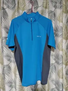 mont-bell ハーフジップ 半袖シャツ ブルー Lサイズ【新品未使用品】