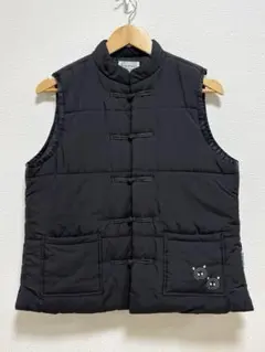 美品 drug store'sドラッグストアーズ ベスト ブラック チャイナ風