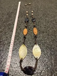 天然素材 レトロスタイル ネックレス