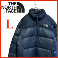 T4567★美品★ノースフェイス*ヌプシ*ダウンジャケット*メンズL*ネイビー