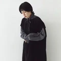 ネストローブ︎♥︎別珍スリーブレス2wayワンピース