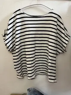 アズール ボーダー ドルマン Tシャツ