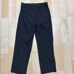 美品UNIQLO U ワイドフィットタックジャージーパンツ ダークグレー