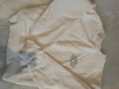 ホワイト クルーネック トレーナー裏起毛